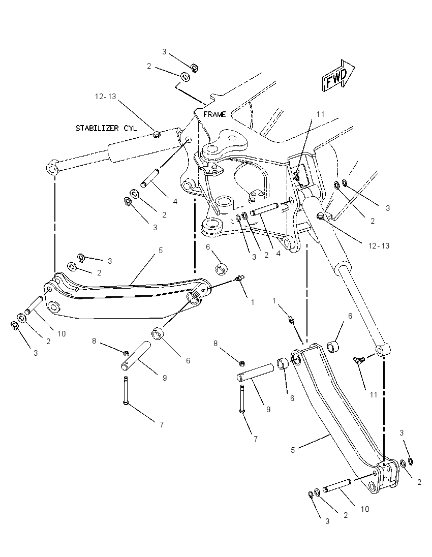 STABILIZER GP-BACKHOE 9R1341 CAT