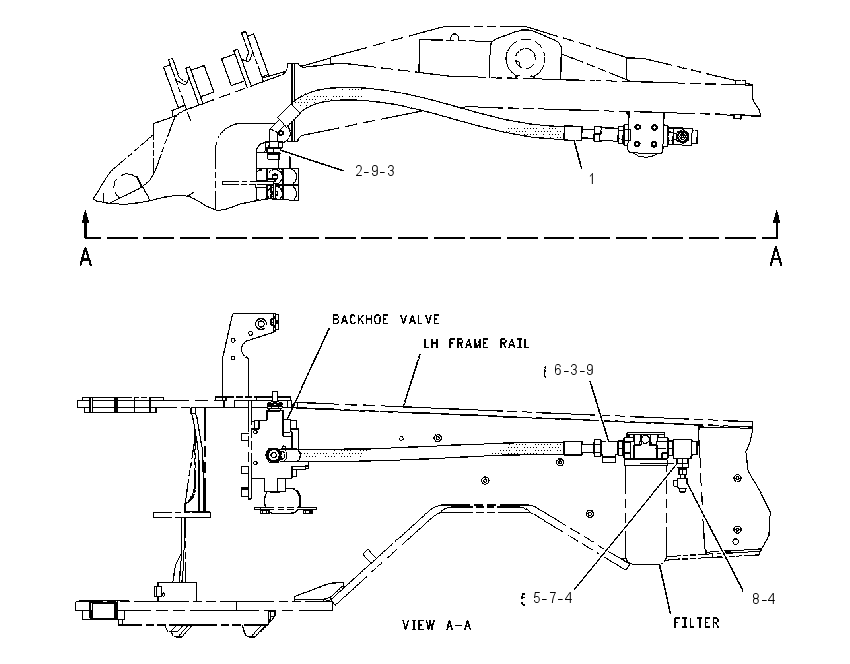 Трубопроводы сливные 1219805 CAT