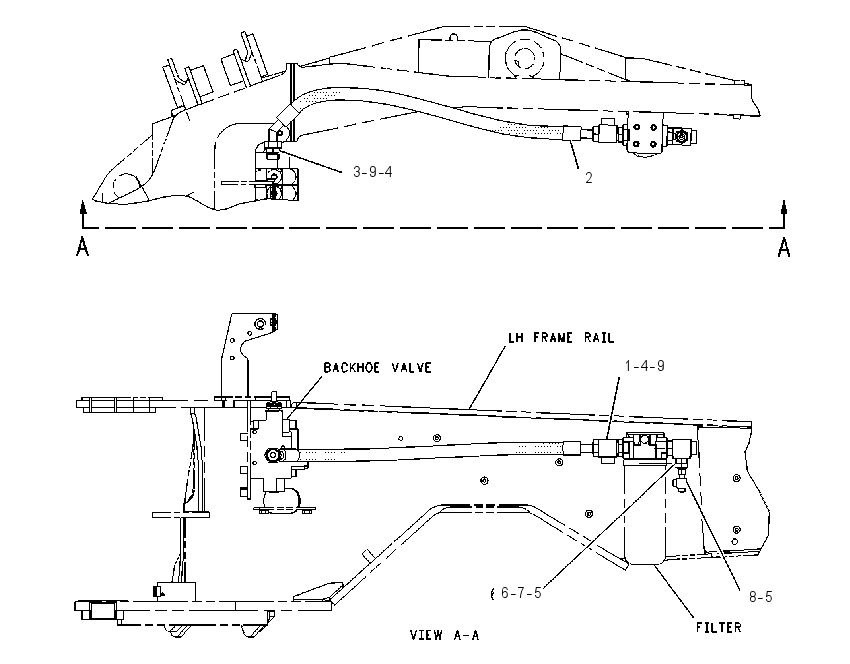 Трубопроводы сливные 1219806 CAT