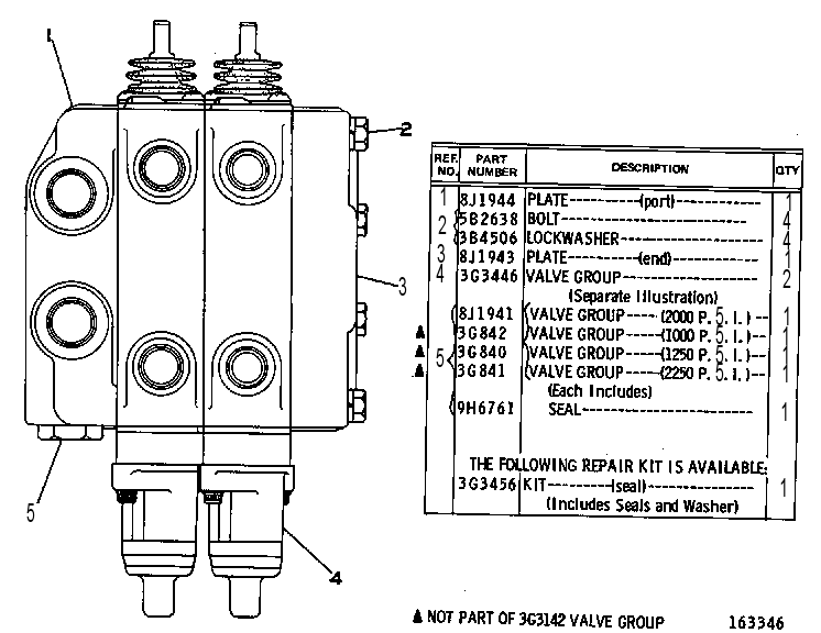 Клапан (секция) 3G3142 CAT