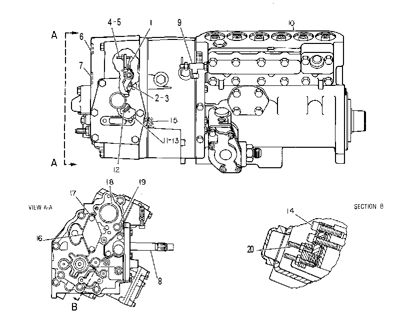 ТНВД с регулятором 2W6227 CAT