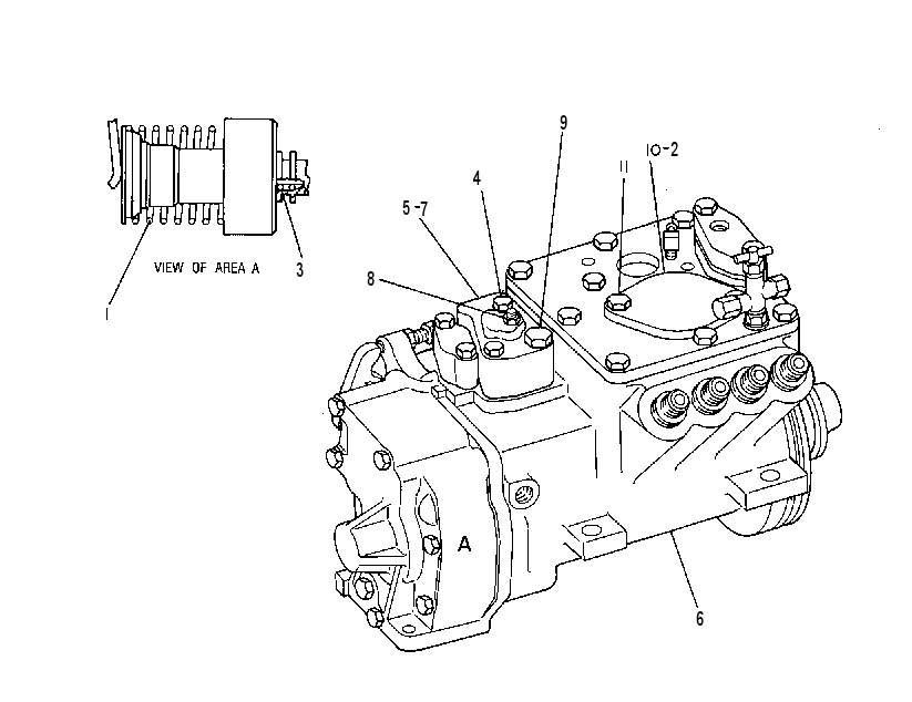 ТНВД с регулятором 7W9222 CAT