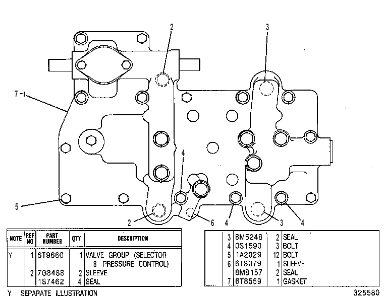 TRANSMISSION HYDRAULIC CONTROL 6T9658 CAT