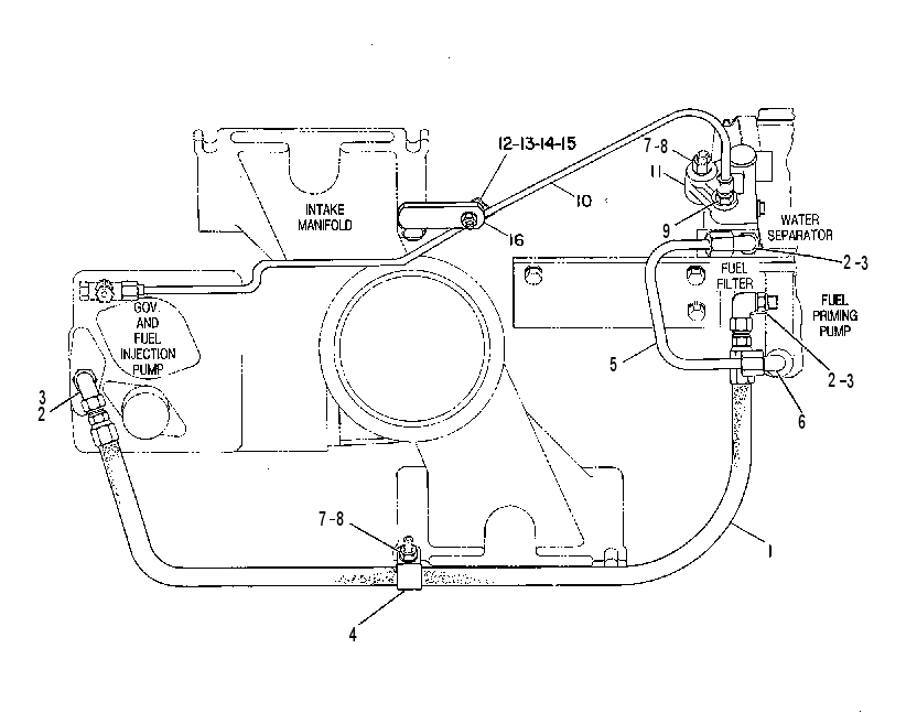 Трубопроводы топливного фильтра 2W9277 CAT