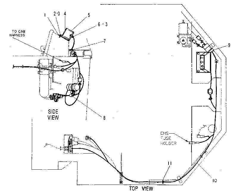 Проводка кабины 6W9493 CAT