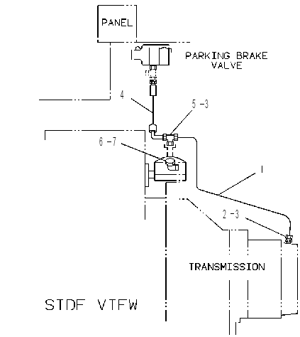 LINES GP-PARKING BRAKE 6W0643 CAT