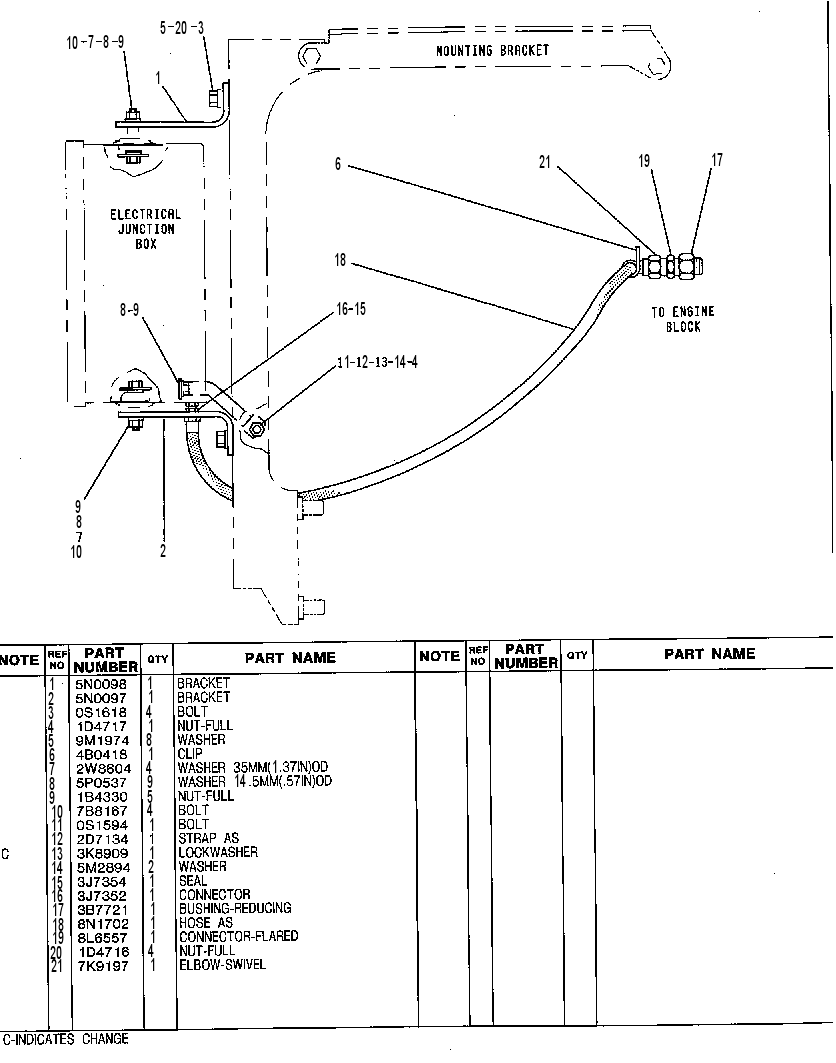 Крепление контактора 4W5866 CAT