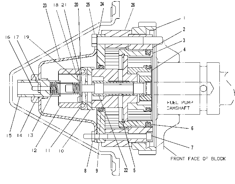 Привод регулятора и топливного насоса 4W8334 CAT