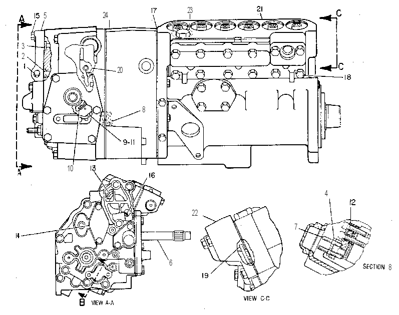 ТНВД с регулятором 2W8986 CAT