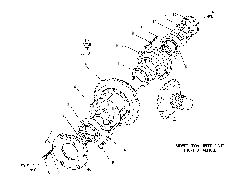 GEAR GP-BEVEL & TRANSFER 6Y9374 CAT