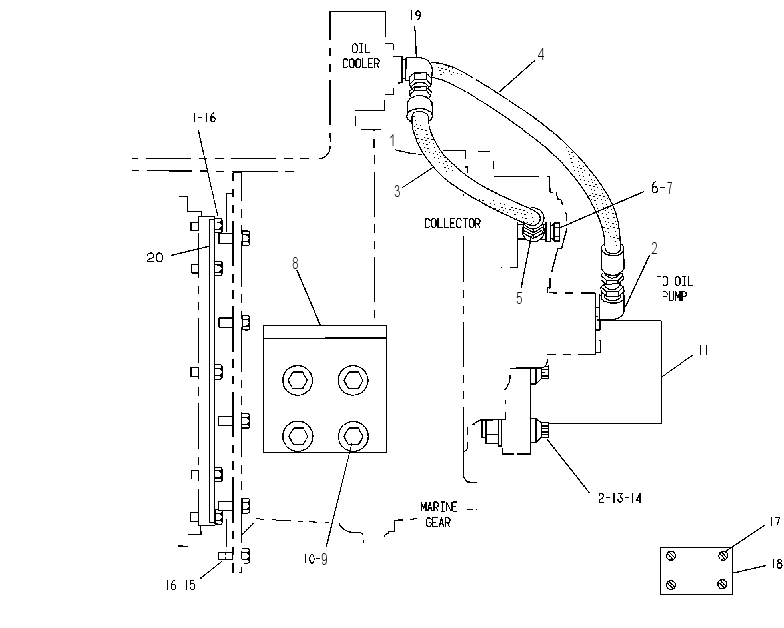 MOUNTING GP-MARINE XMSN 7E5480 CAT
