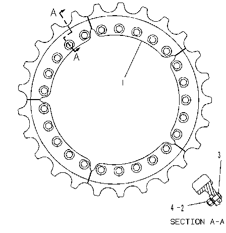 SEGMENT GP-SPROCKET 9W4184 CAT