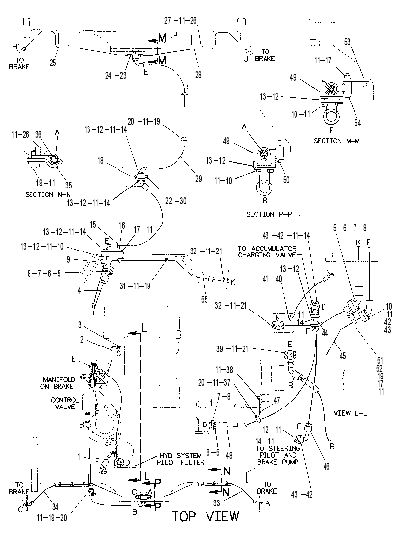 Трубопроводы рабочего тормоза 8V4977 CAT