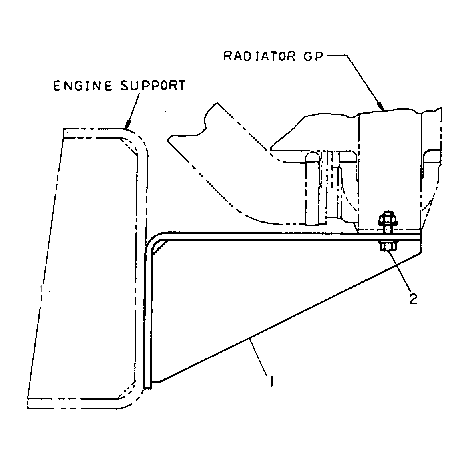 Крепление радиатора 7E7133 CAT