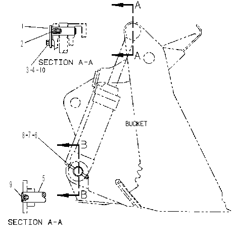 Крепление цилиндра 9V1120 CAT
