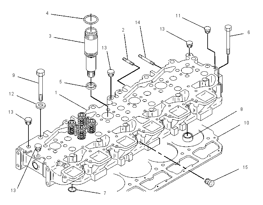 Головка блока цилиндров 7W2475 CAT