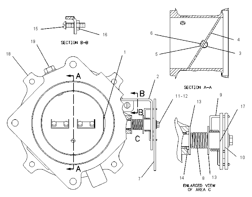 HOUSING GP-EXHAUST RESTRICTION 7E8080 CAT