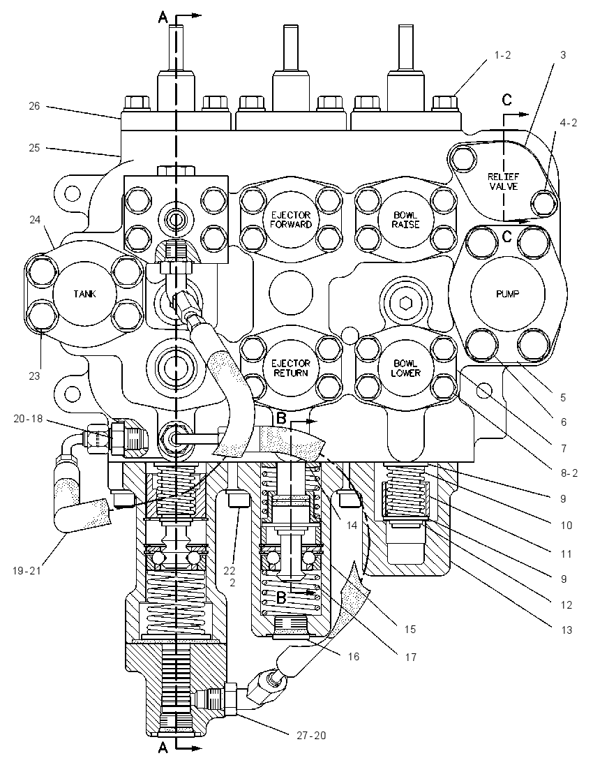 Клапан главный управляющий 6E2281 CAT