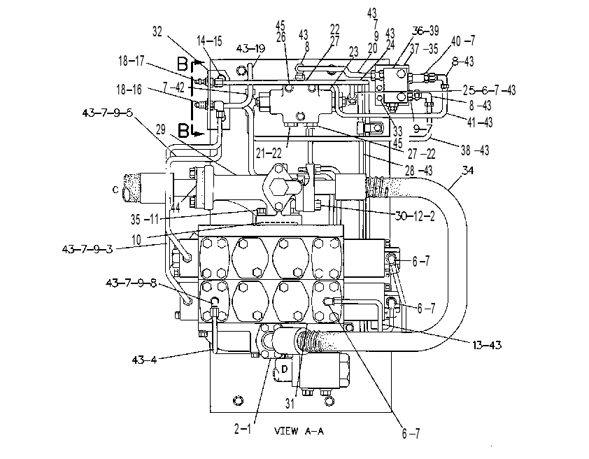 VALVE & LINES GP-HYD CONTROL 8R0597 CAT