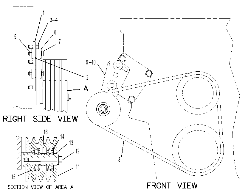 DRIVE GP-WATER PUMP 4P0951 CAT