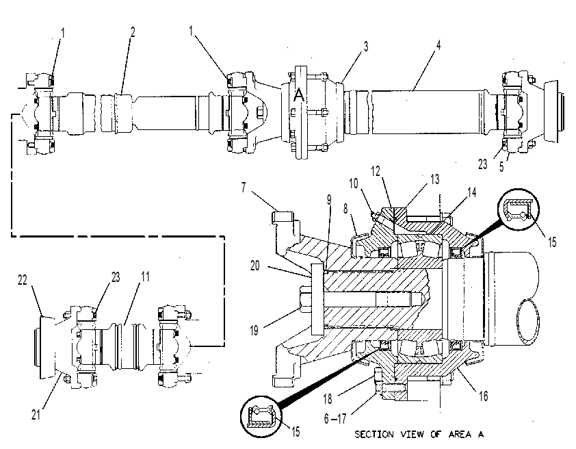 Вал приводной 6W8308 CAT