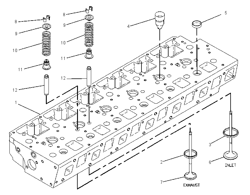 Головка блока цилиндров 4P9547 CAT