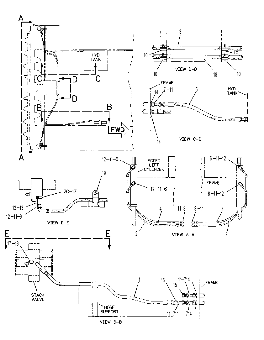 LINES GP-SCREED ELEVATION 7R9813 CAT