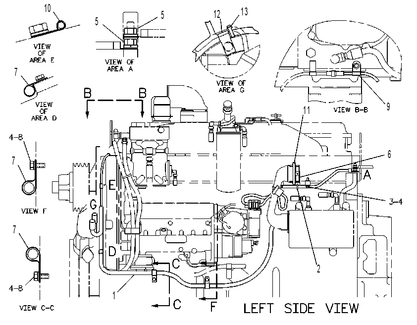 Проводка двигателя 4P7195 CAT