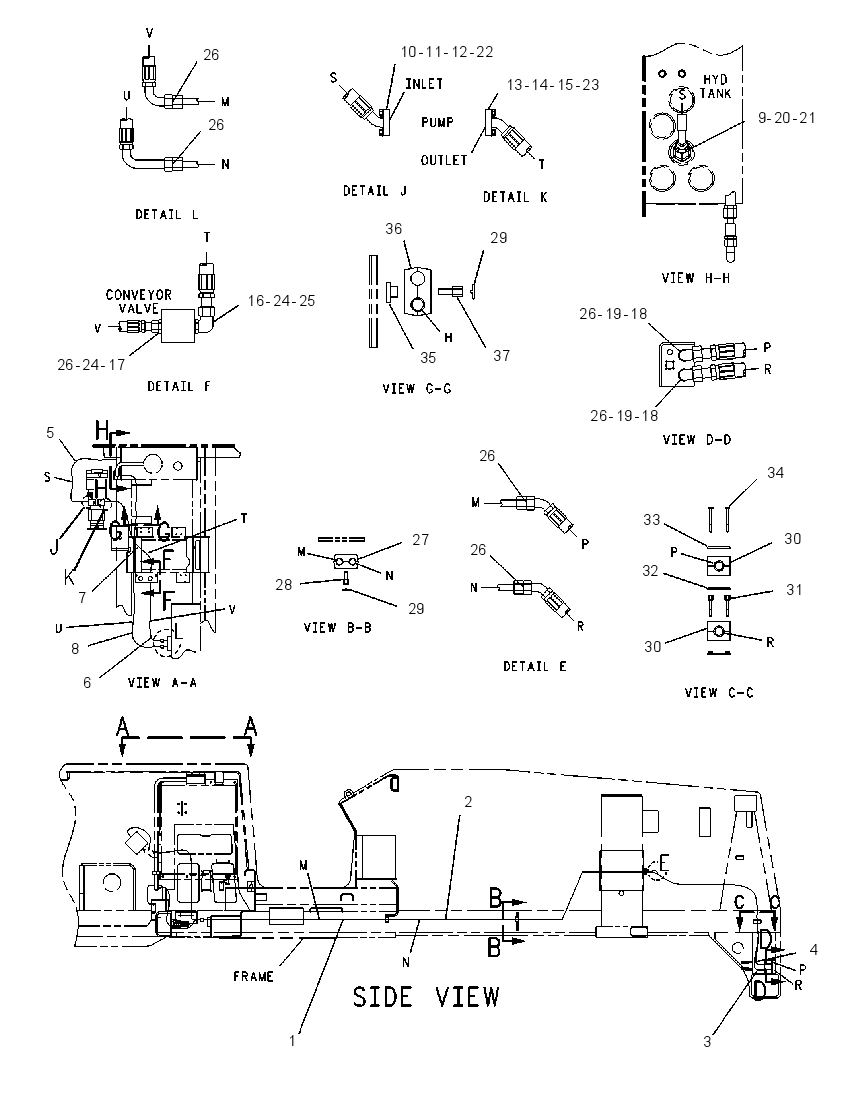 Трубопроводы гидравлические 1G7930 CAT