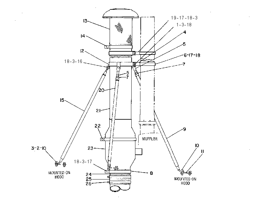 EXTENSION GP-AIR CLEANER 5Y1293 CAT