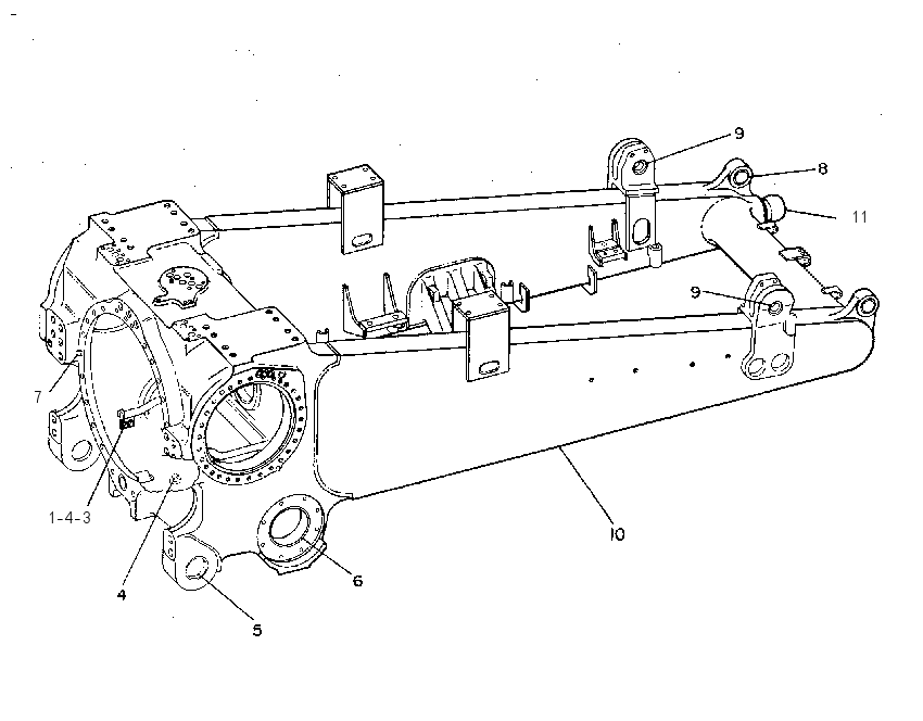 Корпус с рамой 6T3605 CAT