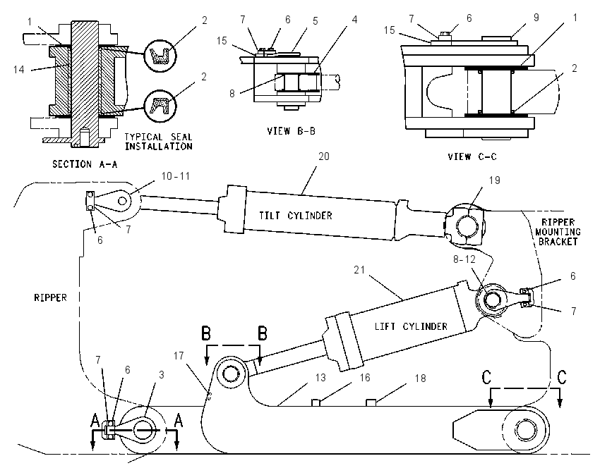 FRAME GP-RIPPER 6I9799 CAT