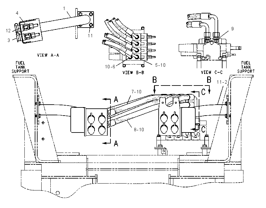 Трубопроводы гидравлические 9U1678 CAT