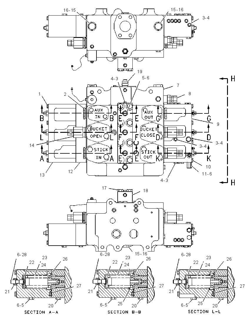 Клапан управляющий 6E4312 CAT