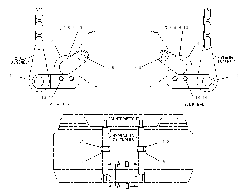 Крепление цилиндра 5I7085 CAT
