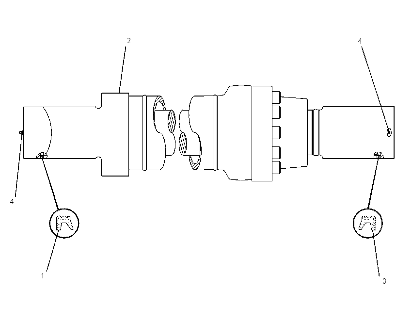 Цилиндр с уплотнениями ковша 4I0909 CAT