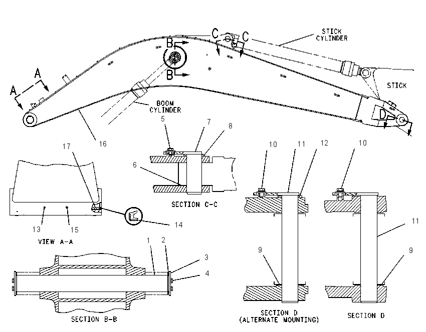 BOOM & BEARING AS 5I7256 CAT