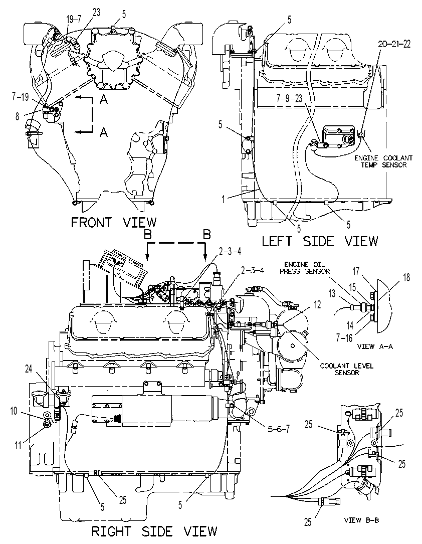 Проводка датчиков 6I1374 CAT