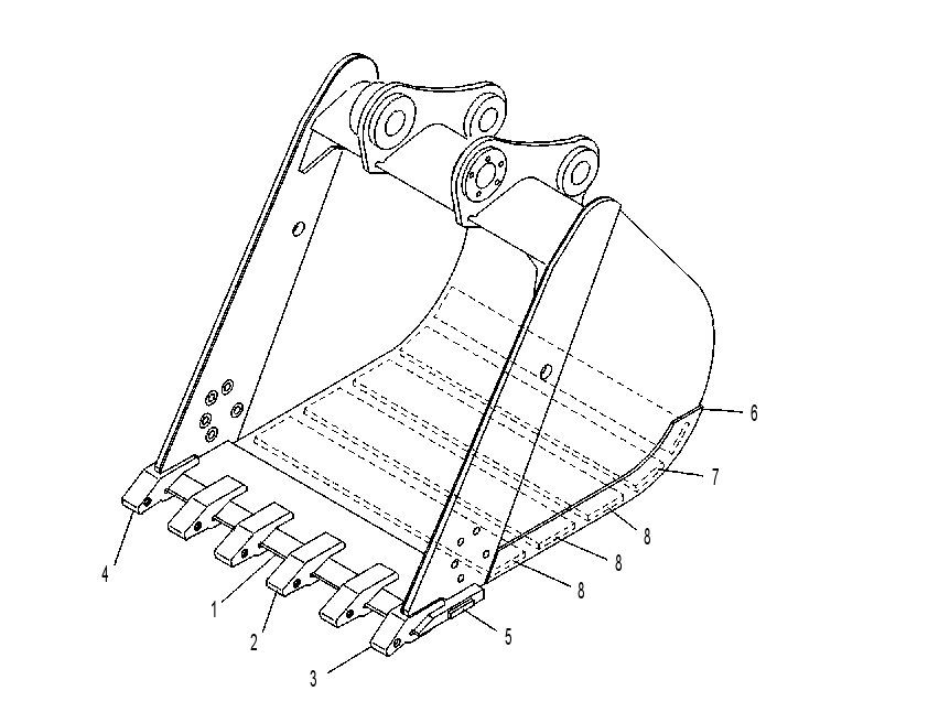 Ковш экскаваторный в сборе 4I4100 CAT