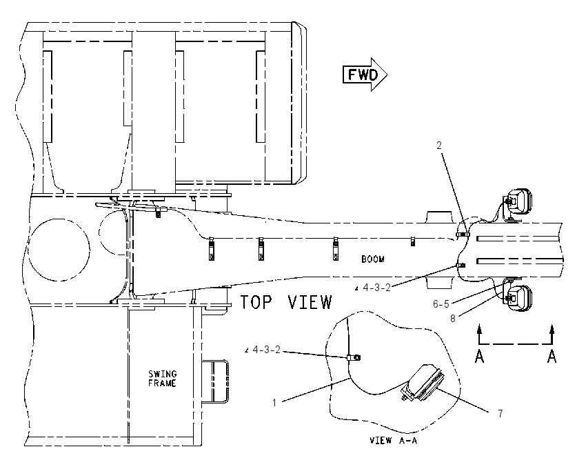 Освещение стрелы 4I5415 CAT