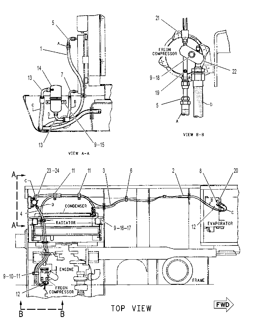 Трубопроводы кондиционера 6C9205 CAT