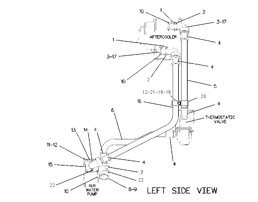 LINES GP-AUXILIARY FRESH WATER 2W1461 CAT