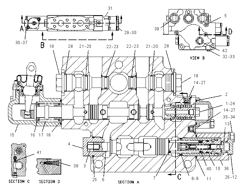 Клапан управляющий 6E4049 CAT