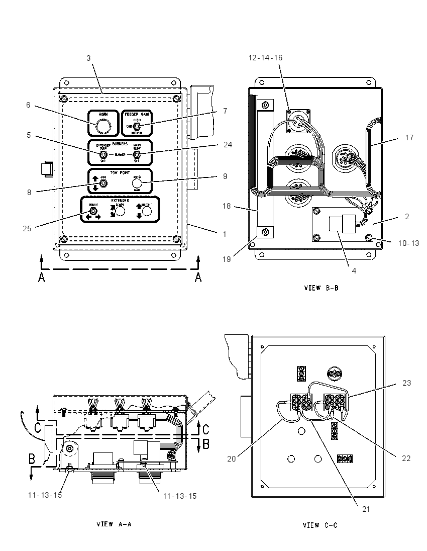 BOX GP-SCREED CONTROL 1074022 CAT