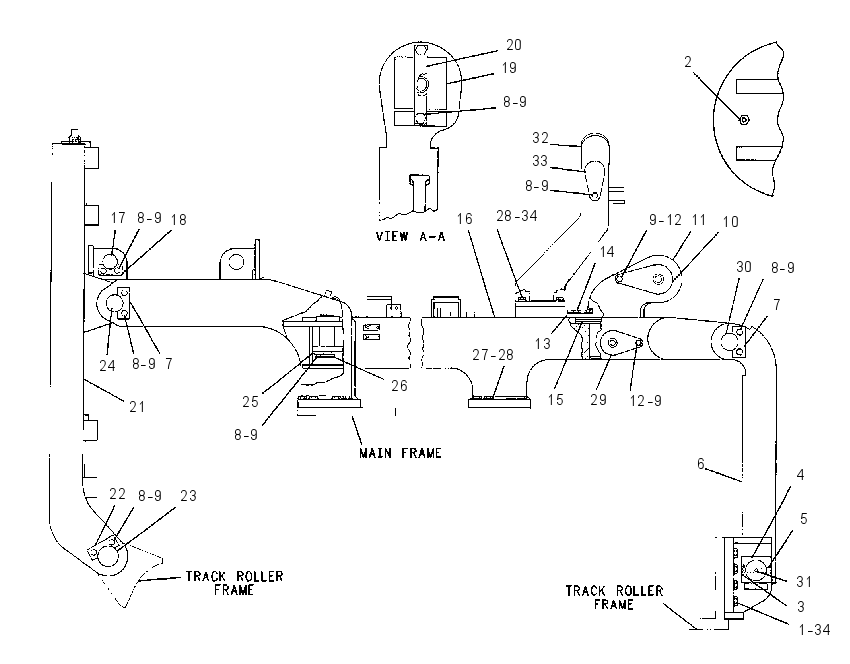 FRAME & MTG GP-PIPELAYER 9P8229 CAT