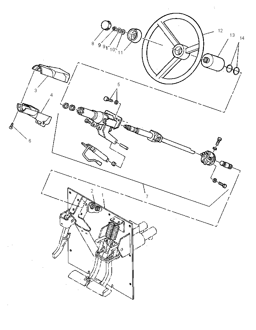 STEERING COLUMN AS 1165688 CAT