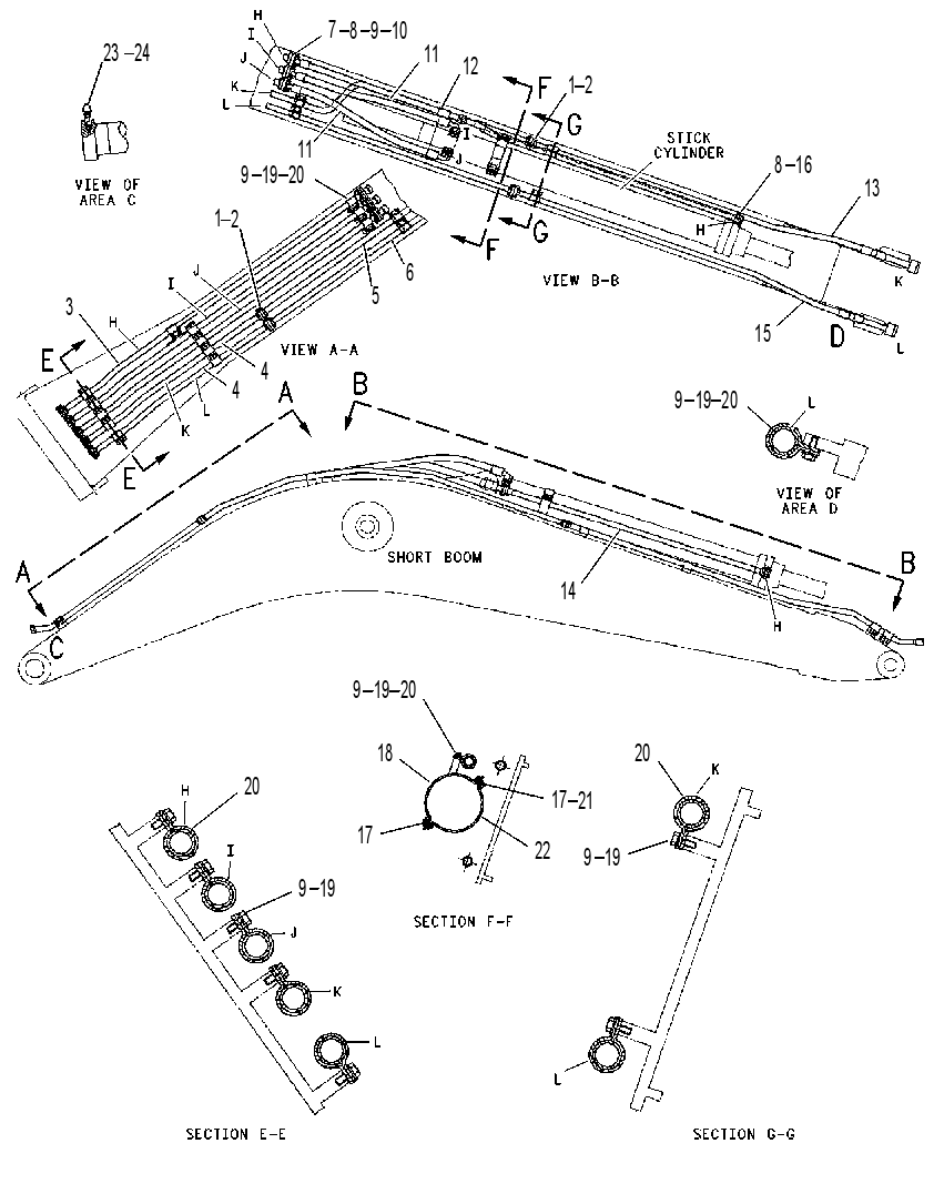 Трубопроводы стрелы 4I0953 CAT