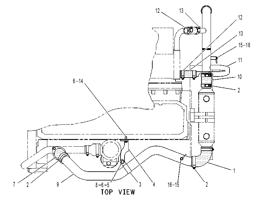 LINES GP-AUXILIARY FRESH WATER 1156953 CAT