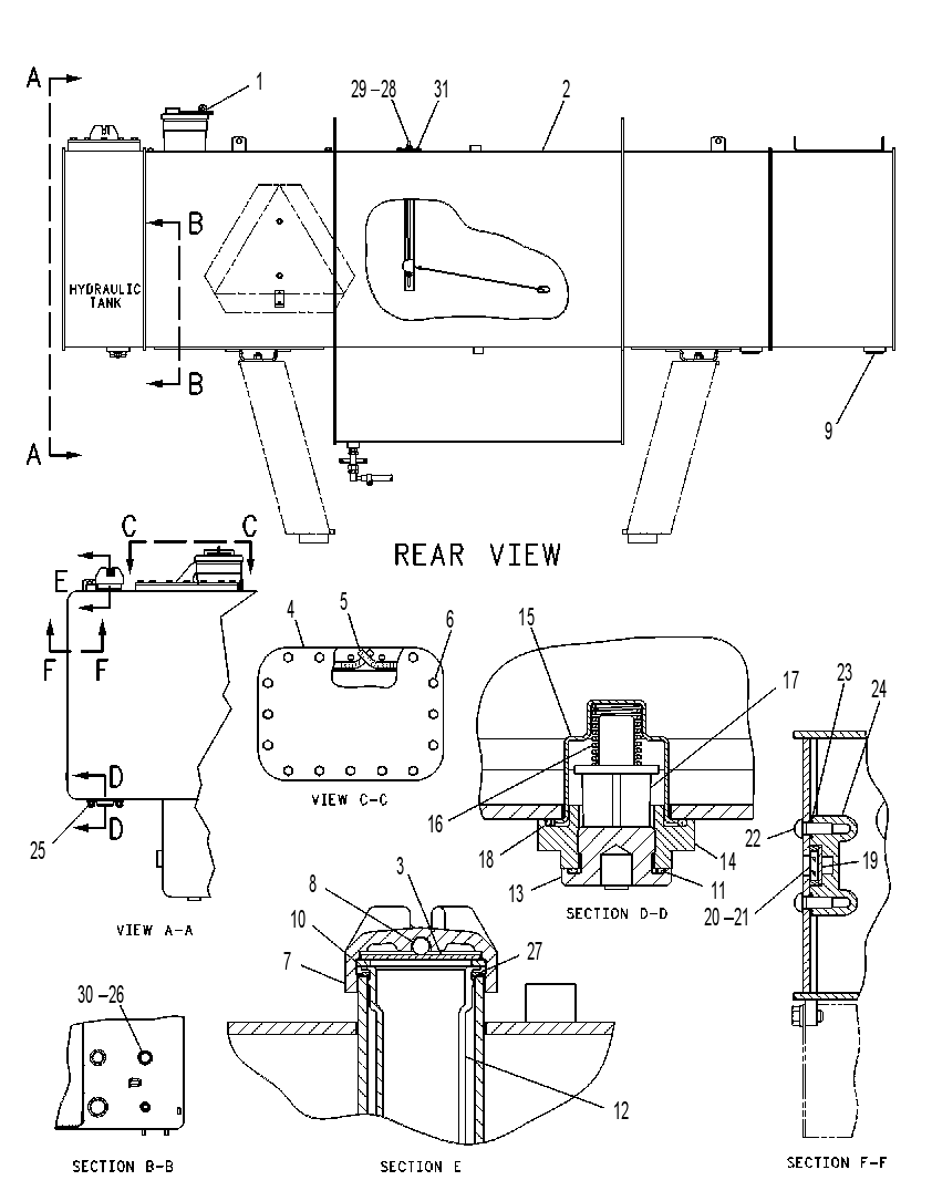 TANK GP-HYDRAULIC & FUEL 1072376 CAT