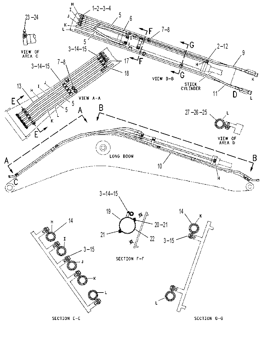 Трубопроводы стрелы 4I0952 CAT